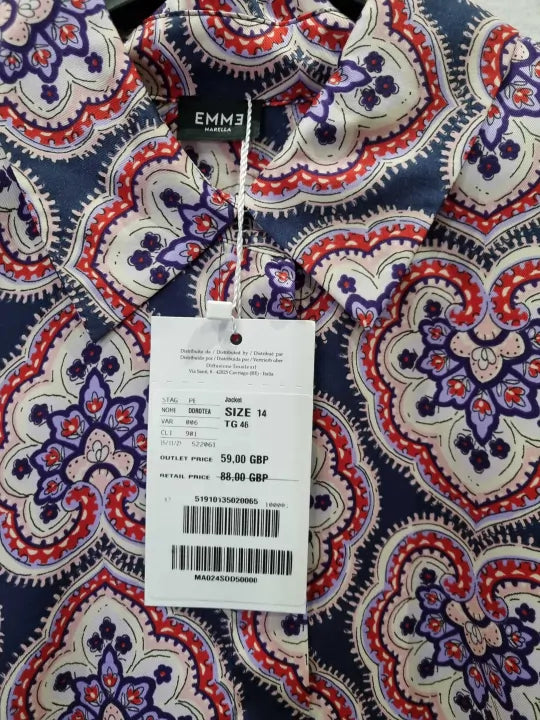 Emme Marella Shirt Timoteo Woman Blue Size: Uk 14