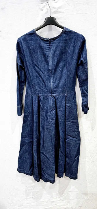 Blue Minorca Denim Cotton Dress Size: Uk 4