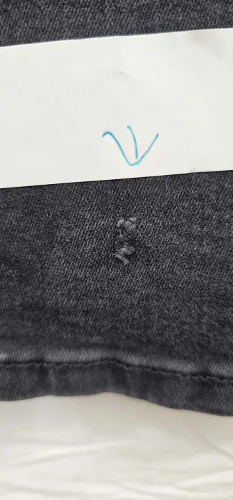 Black Denim Low-Rise Flared Jeans Size: Uk 10