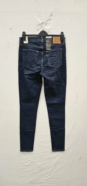 High Rise Skinny Stretch Jeans - Blue Size: 30