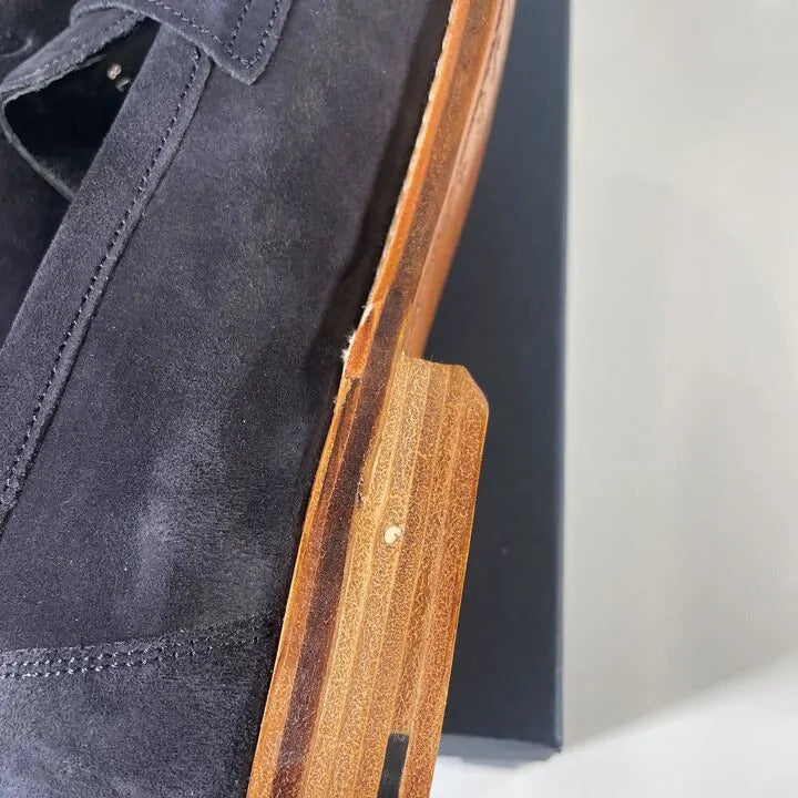 Barker - Navy Suede Jevington Loafer Size: Uk 7