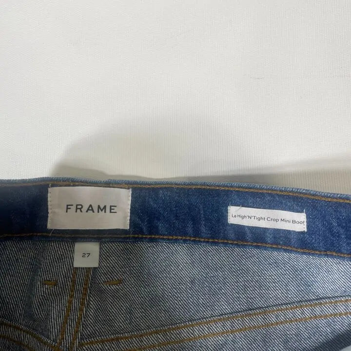 Frame - Dark Blue High 'N' Tight Boot Cut Jeans Size: 27