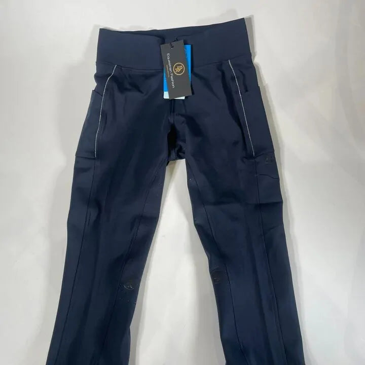 Ladies Br-38- Bliss Silicone Seat Winter Treggings-Navy Size: 38