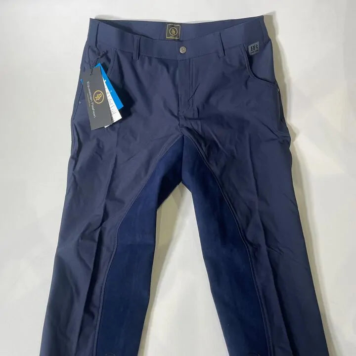 Br-52- Riding Breeches Mens Full Seat-Navy Size: 52