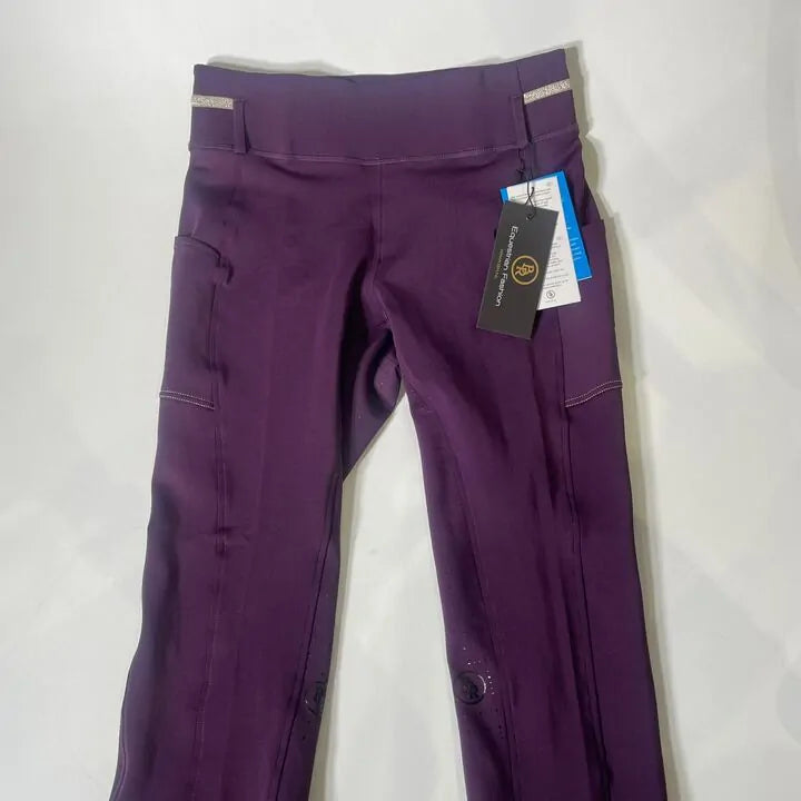 Br- Ridding Breeches Babs Ladies Sillicone Seat- 42-Blackberry Wine Size: 42