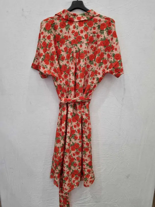 Really Wild - Pink Elle Liberty Shirt Dress Size: Uk 14
