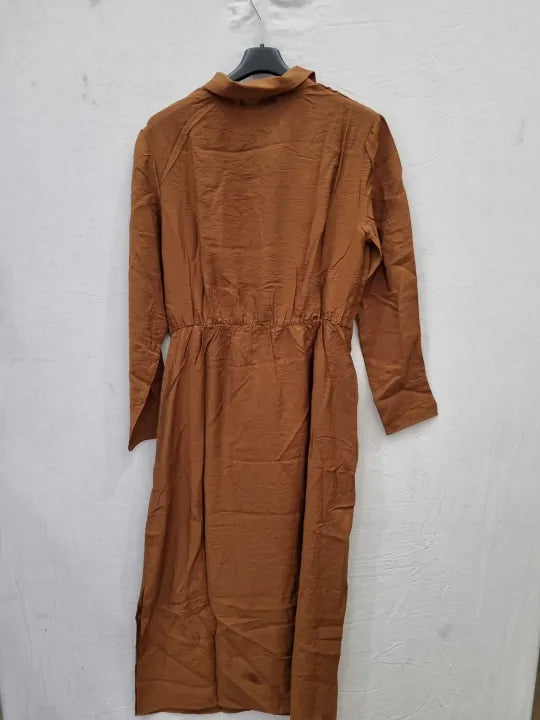 Mango Knot Detail Shirt Dress Size: Large