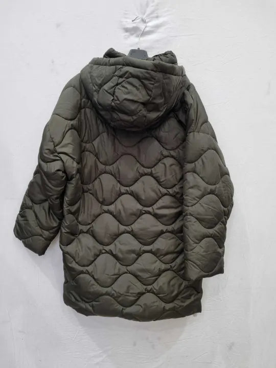Max&Co. - Khaki Chiudere Quilted Coat Size: Uk 14