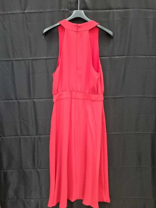 Mango - Red Belt Detail Dress - Red Size: M