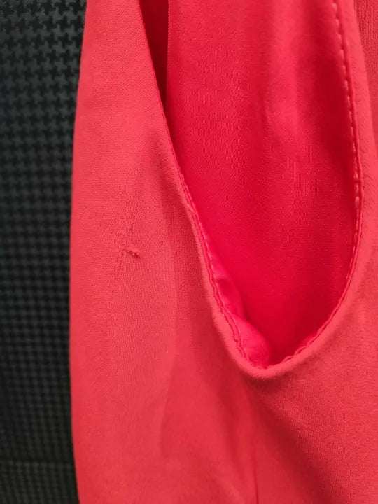Mango - Red Belt Detail Dress - Red Size: M
