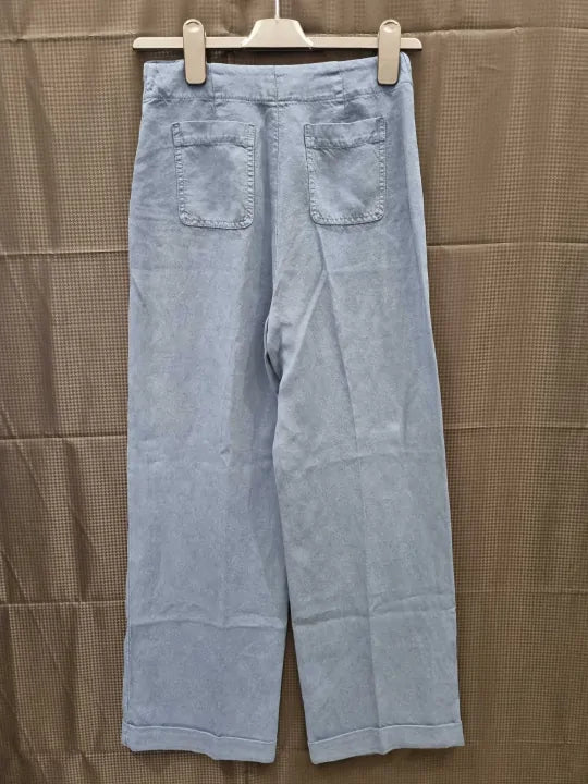 Max&Co. - Dark Blue Ornato Wide Leg Trousers Size: Uk 6