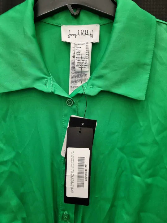 Joseph Ribkoff - Green Shirt Tie Midi Dress Size: Uk 12