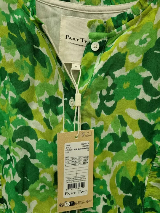 Part Two - Green Sila Dress Size: 36