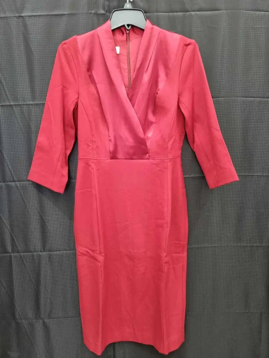 Hobbs London - Deep Red Alisa Dress Size: Uk 10