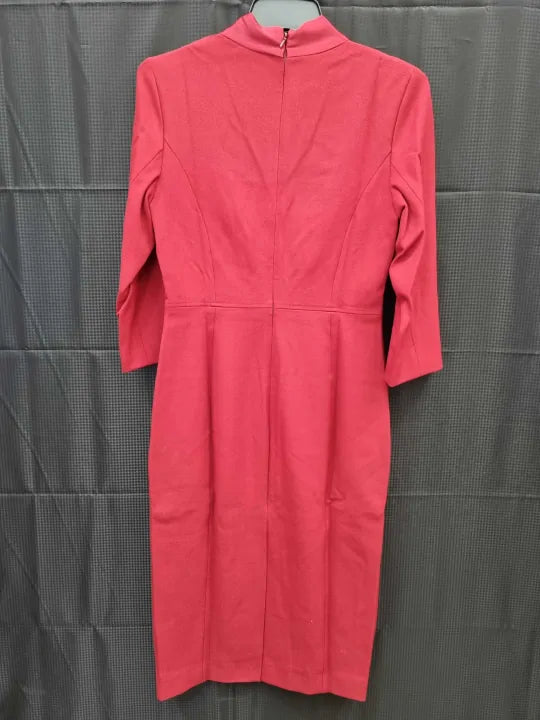 Hobbs London - Deep Red Alisa Dress Size: Uk 10