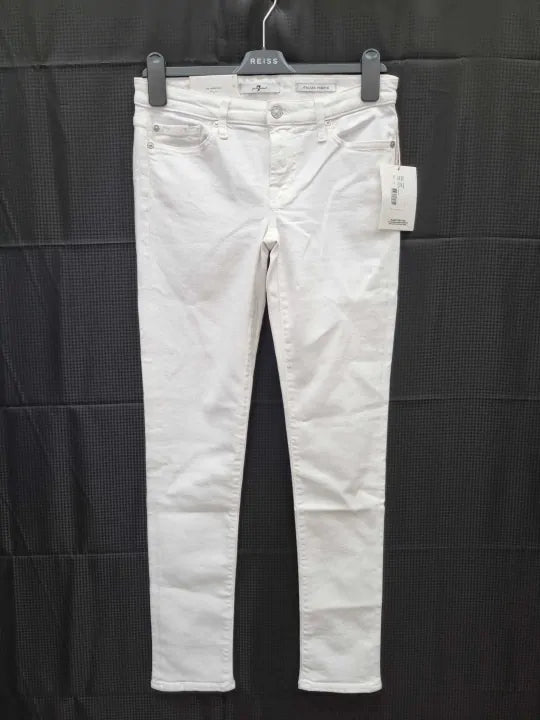 7 For All Mankind - White Pyper Slim Stretch Jeans Size: 27
