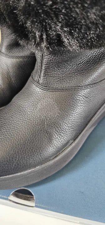 Geox - Black Leather Dalyla Ankle Boot - Black Size: Uk 4