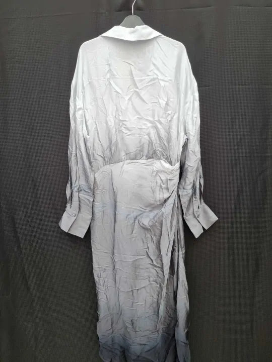 Mango - Grey Tie-Dye Shirt Dress Size: Large