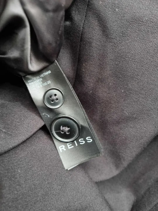 Reiss Black Jess Single Breasted Blazer Size: Uk 10