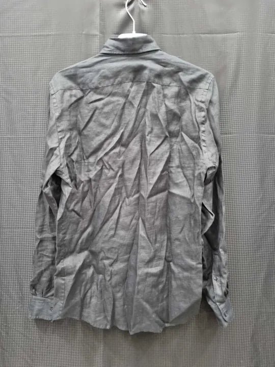 Reiss Linen Button-Through Shirt Size: Small