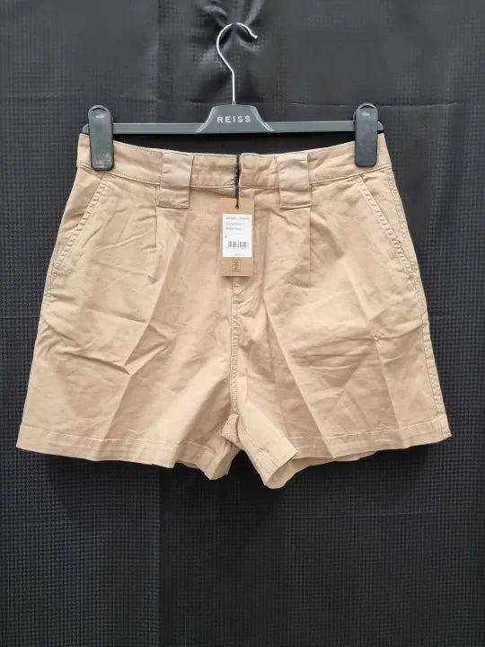 Hush Beige Daisy Stretch Cotton Shorts Size: Uk 8 deal !!