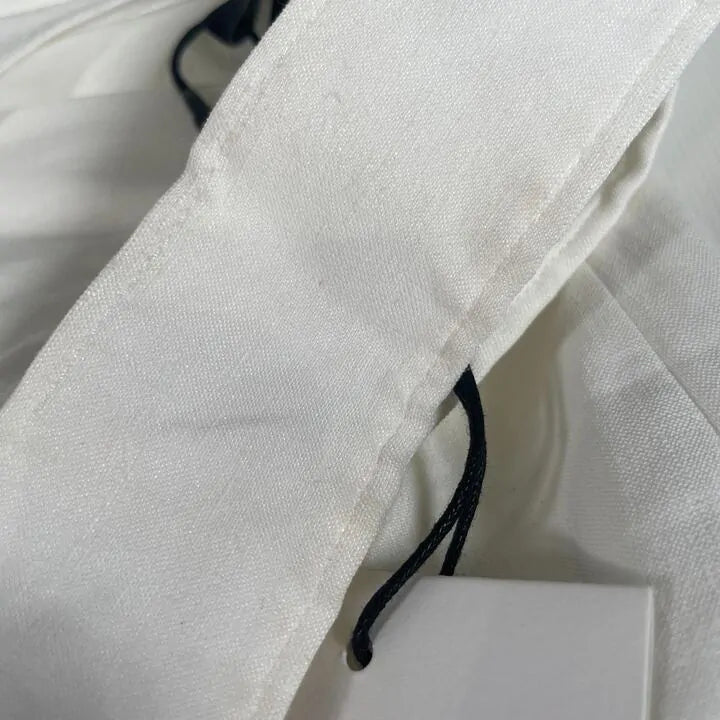 Theory - White Racer Linen Blend Dress Size: Uk 4