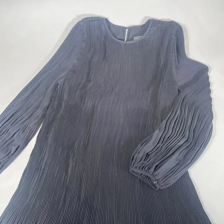 Mint Velvet-M-Dark Grey Pleated Midi Dress Size: Medium