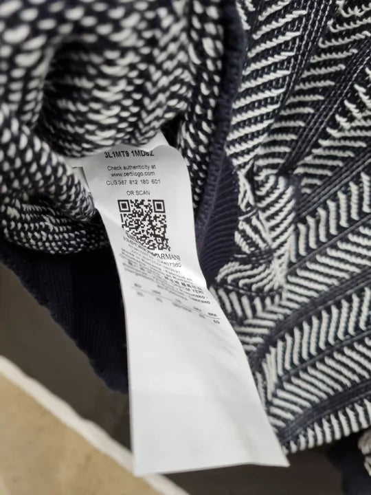 Emporio Armani Striped Crewneck Sweater Size: Xlarge