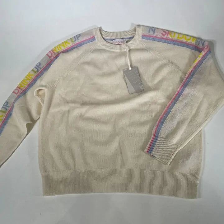 Brodie- Ladies Pearl Cashmere Crew Neck Jumper Size: Medium