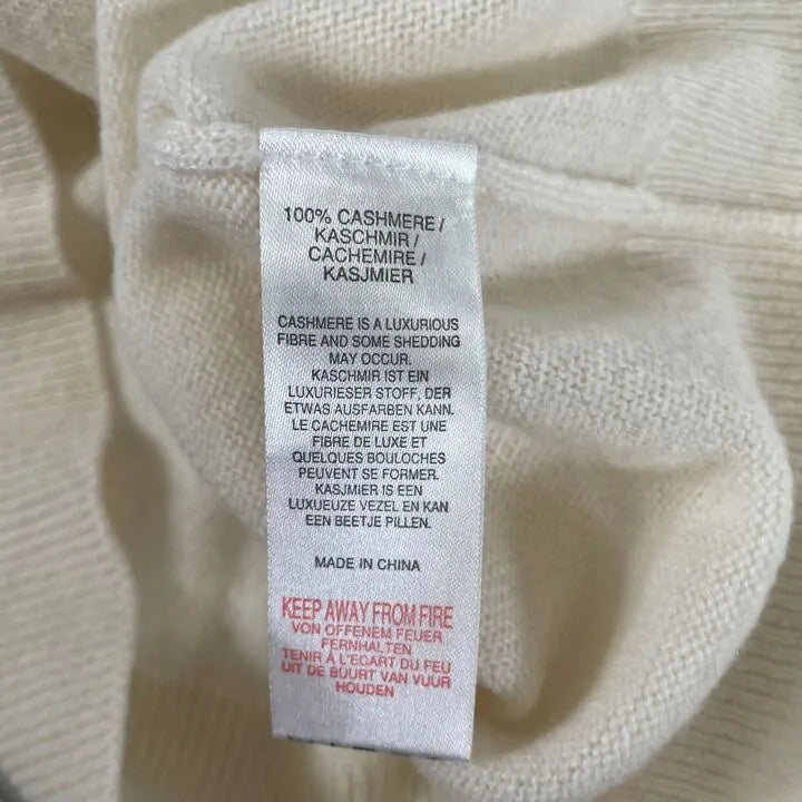 Brodie- Ladies Pearl Cashmere Crew Neck Jumper Size: Medium