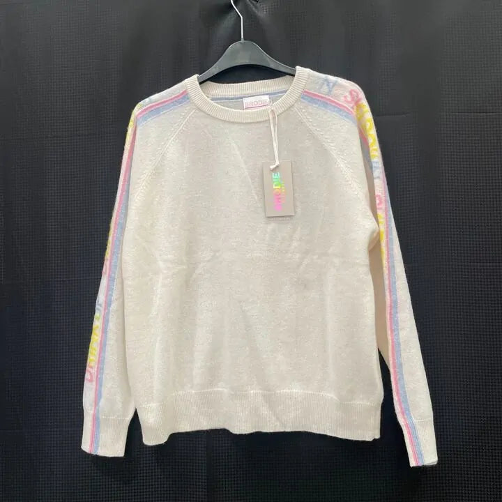 Brodie- Ladies Pearl Cashmere Crew Neck Jumper Size: Medium