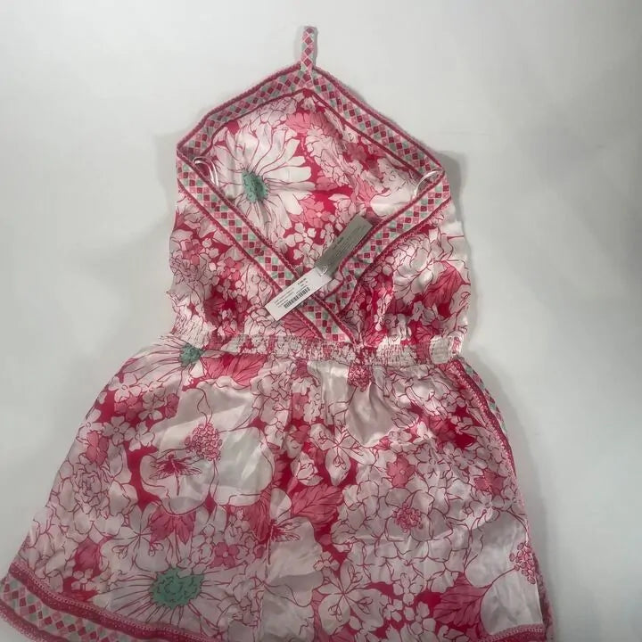 Poupette St Barth - White/Pink Isabelle Short Jumpsuit Size: Medium