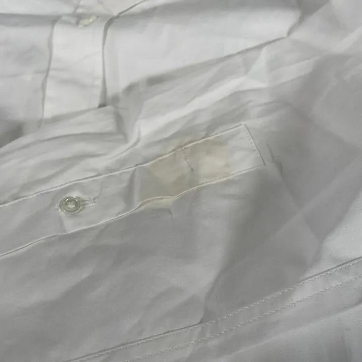 7 For All Mankind - White Poplin Ruched Cotton Blend Shirt Size: Xs