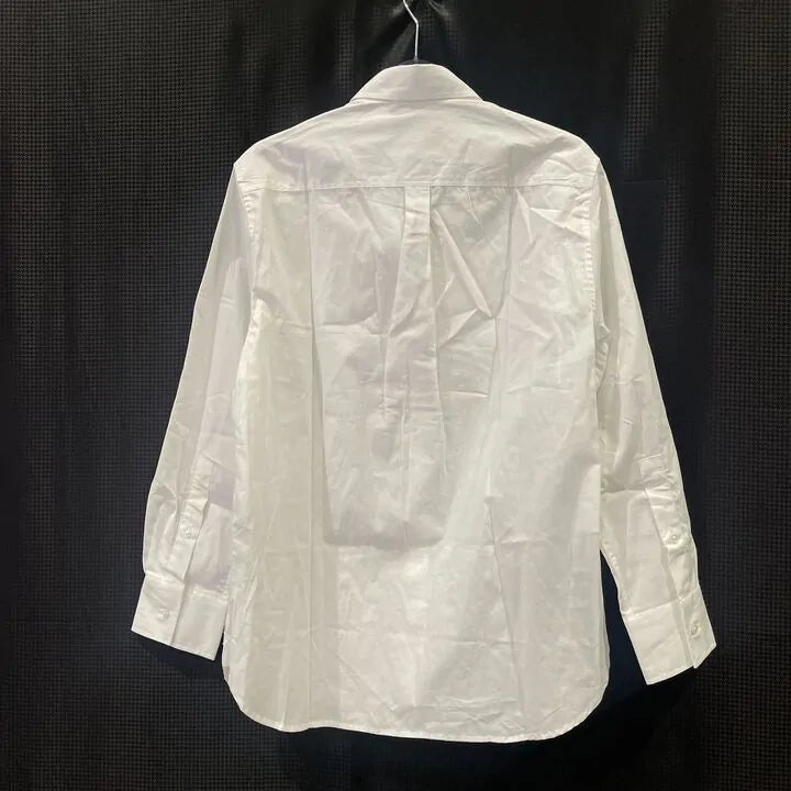 7 For All Mankind - White Poplin Ruched Cotton Blend Shirt Size: Xs