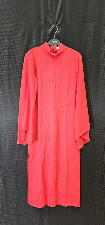 Reiss - Red Katya Long Sleeve Bodycon Dress - Red Size: Uk8
