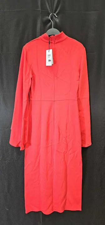 Reiss - Red Katya Long Sleeve Bodycon Dress - Red Size: Uk8
