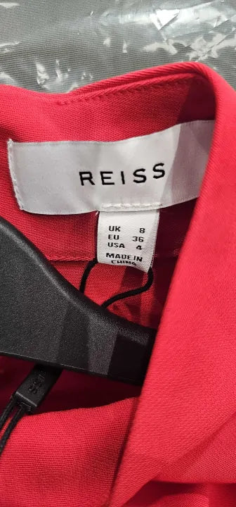 Reiss - Red Katya Long Sleeve Bodycon Dress - Red Size: Uk8