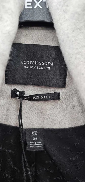 Scotch & Soda Women'S Wool Wrap Coat With Belt Jacket Size: Xs