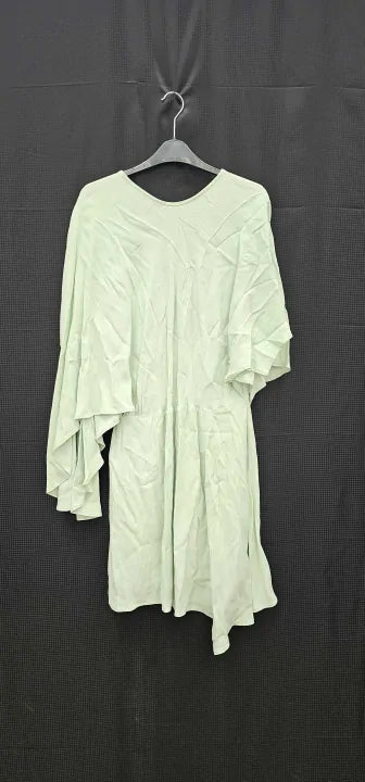 Reiss - Sage Christy Cape Mini Dress - Green Size: Uk12