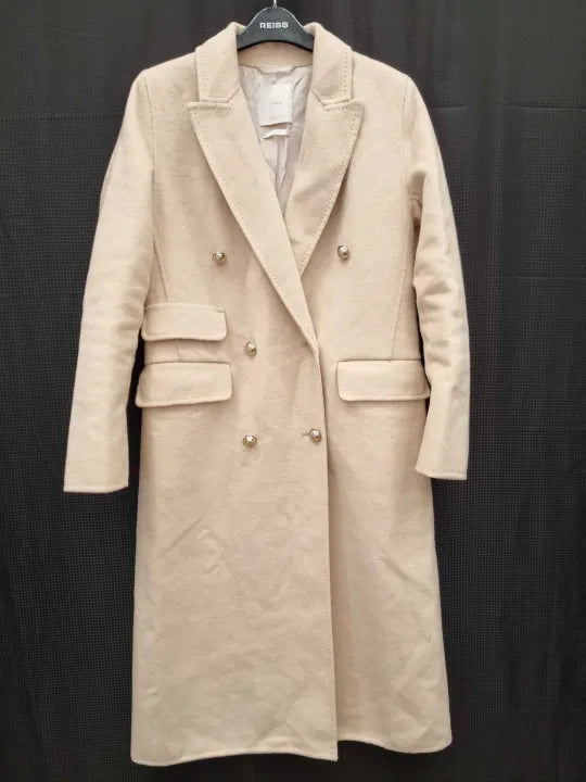 Mango Handmade Buttoned Wool Coat Size: Xsmall