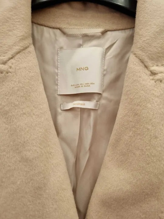 Mango Handmade Buttoned Wool Coat Size: Xsmall