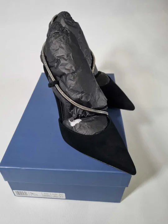 Paige - Black Stephanie Pointed Pump Size: Uk 6.5
