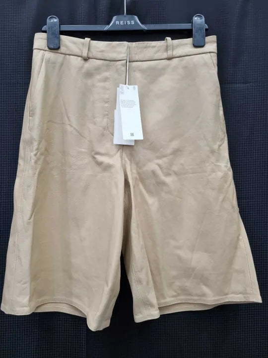 Arket - Camel Longline Shorts Size: Uk 10 deal !!