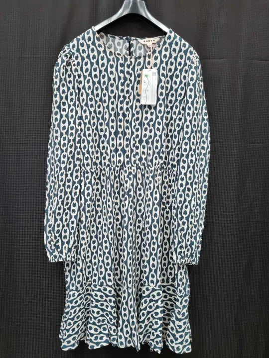 Boden - Green Pleated Peplum Mini Dress Size: Uk 18R