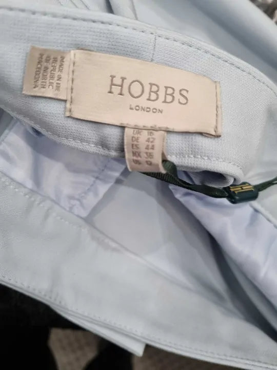 Hobbs London - Pale Blue Kaia Trousers Size: Uk 16