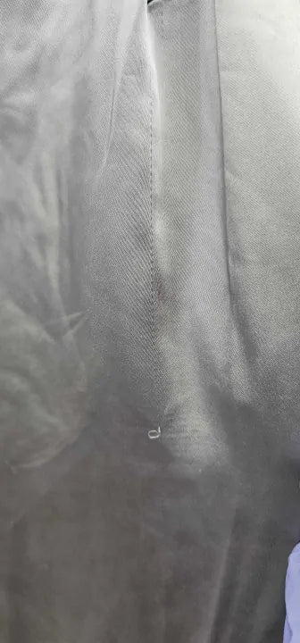 Mango - Silver Side Split Satin Dress - Silver Size: M