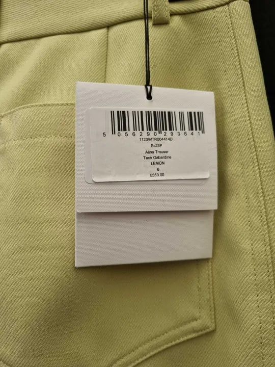 Victoria Beckham - Yellow Alina Trousers Size: Uk 6