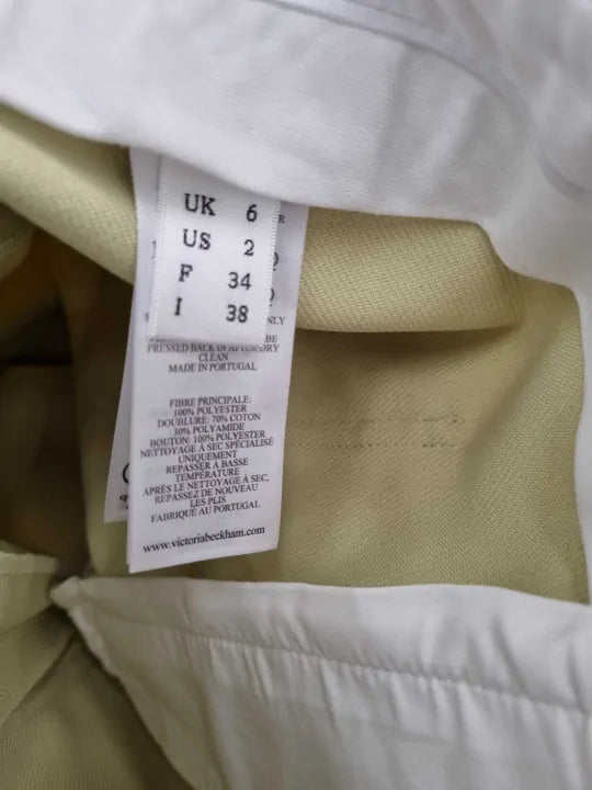 Victoria Beckham - Yellow Alina Trousers Size: Uk 6