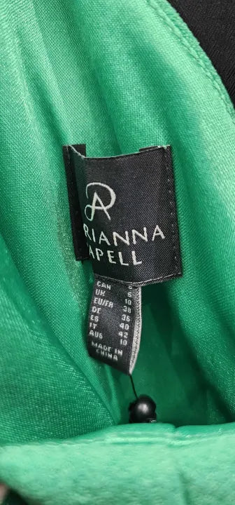 Adrianna Papell - Emerald One Shoulder Bow Midi Dress - Green Size: Uk10