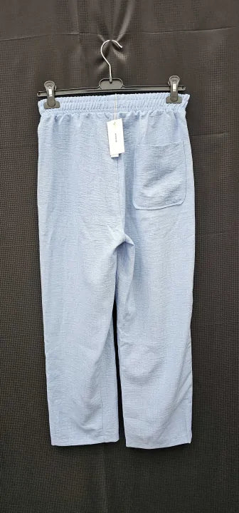 Vince - Pale Blue Pleat Front Trousers - Blue Size: M